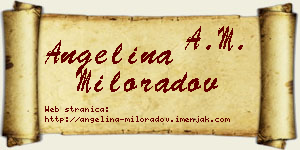 Angelina Miloradov vizit kartica